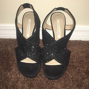 Black glitter heels 👠